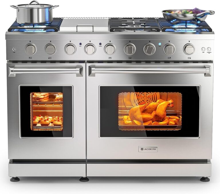 Image 1 of AAOBOSI 48 inch gas range review