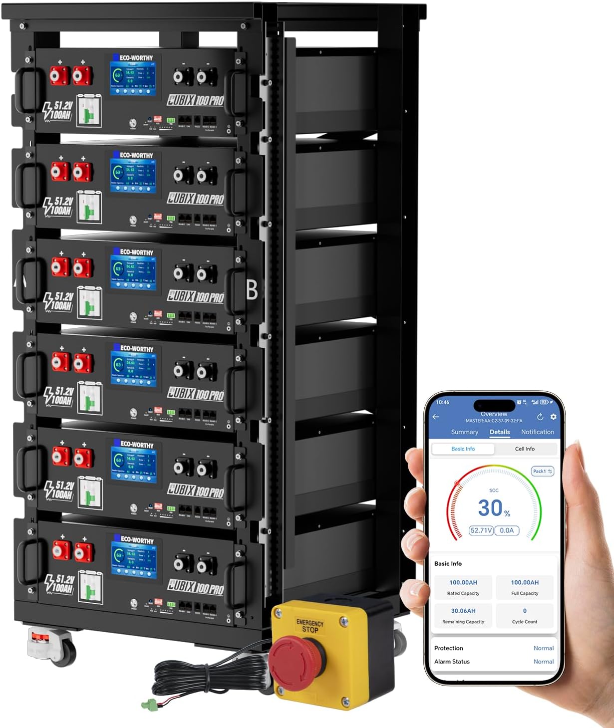 ECO-WORTHY 48V 100Ah Cubix100 Pro Review: Pros & Cons 1 ECO-WORTHY Cubix100 Pro review and rating unboxing the 6-pack system with server rack