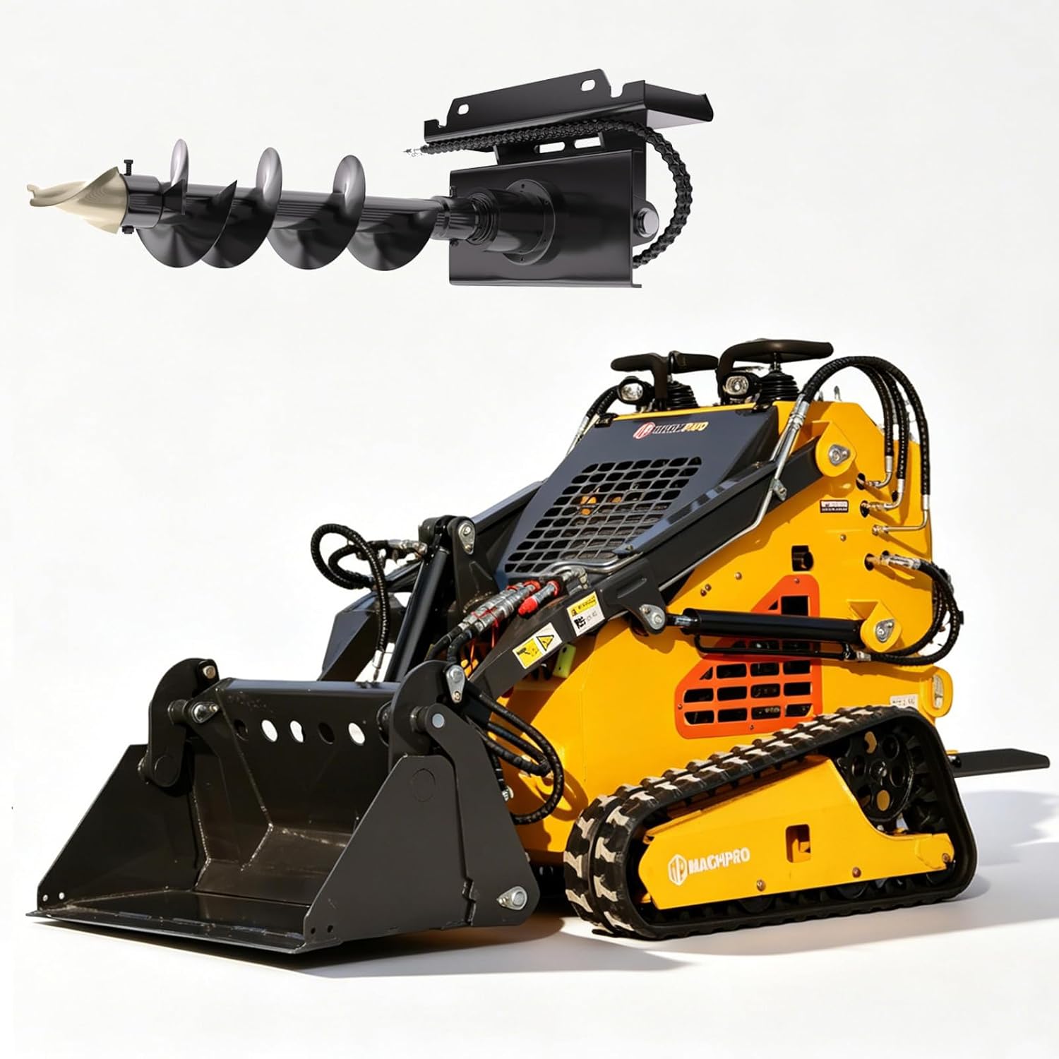 Machpro MP-380-YE skid steer review and rating show build quality and materials close-up