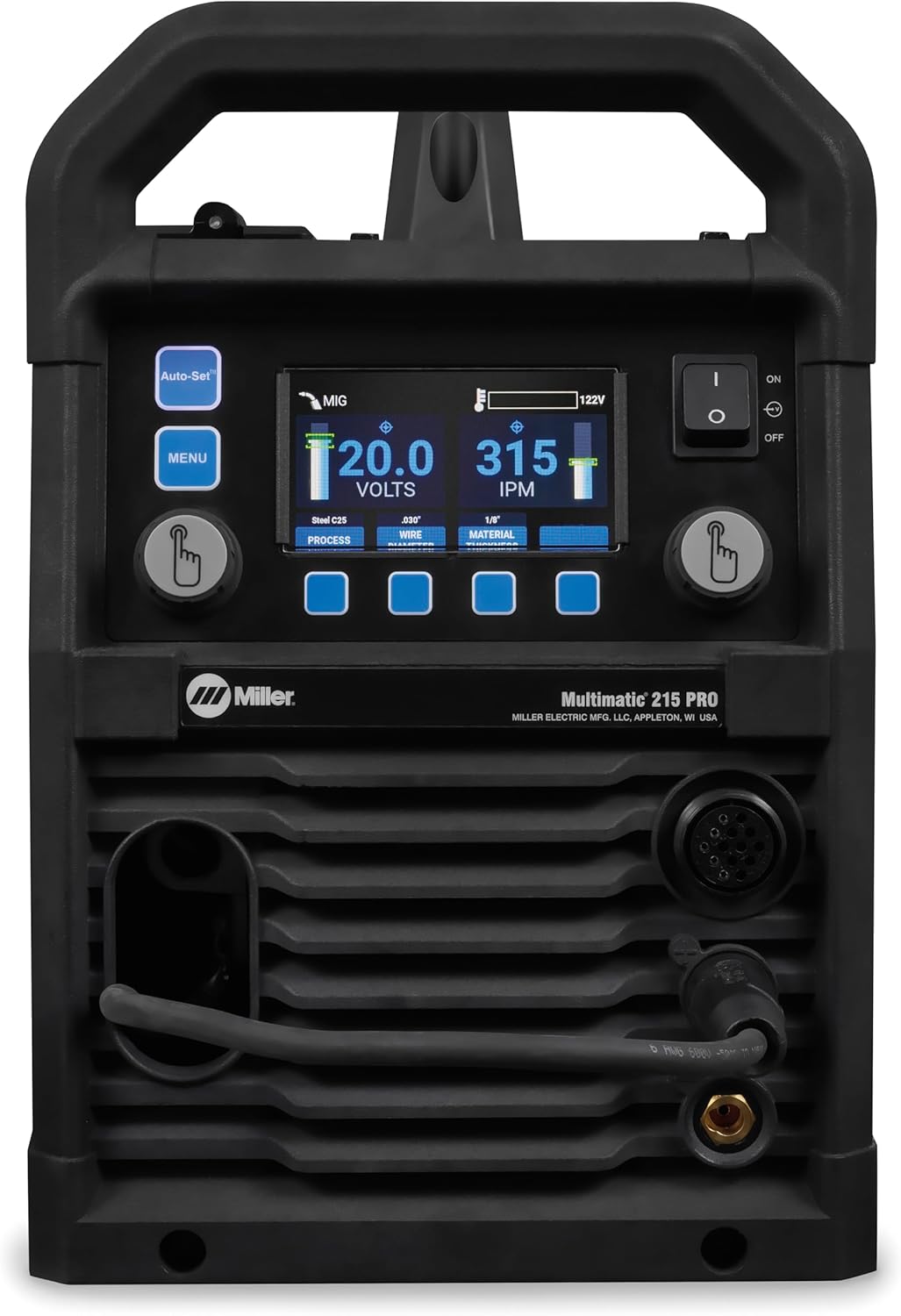 Setup and tuning for Miller Multimatic 215 PRO review - positioning wire spool and adjusting drive tension