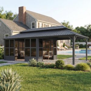 Image 1 of PURPLE LEAF sunroom solarium screened gazebo review