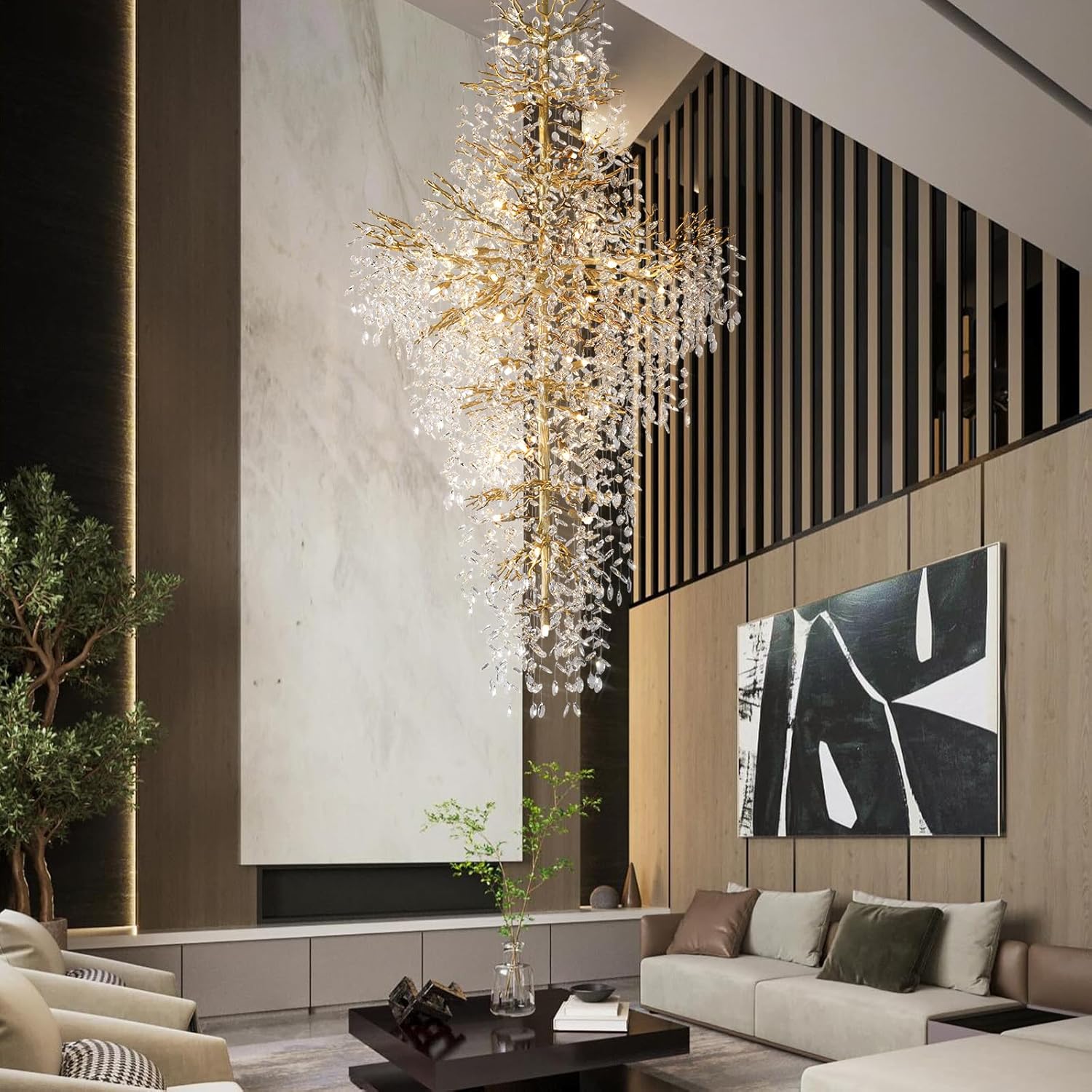 YIOSI 90 Gold Chandelier review,YIOSI chandelier review and rating,YIOSI crystal chandelier review pros cons,YIOSI tree branch chandelier review honest opinion,YIOSI large chandelier review verdict,YIOSI 27-light chandelier worth buying setup and first use experience