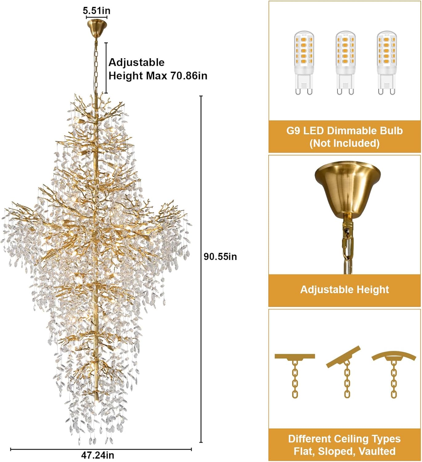 YIOSI 90 Gold Chandelier review,YIOSI chandelier review and rating,YIOSI crystal chandelier review pros cons,YIOSI tree branch chandelier review honest opinion,YIOSI large chandelier review verdict,YIOSI 27-light chandelier worth buying features evaluated through real use