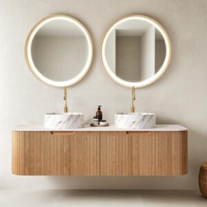 Image 1 of AmbroVania 60 inch bathroom vanity double sink review