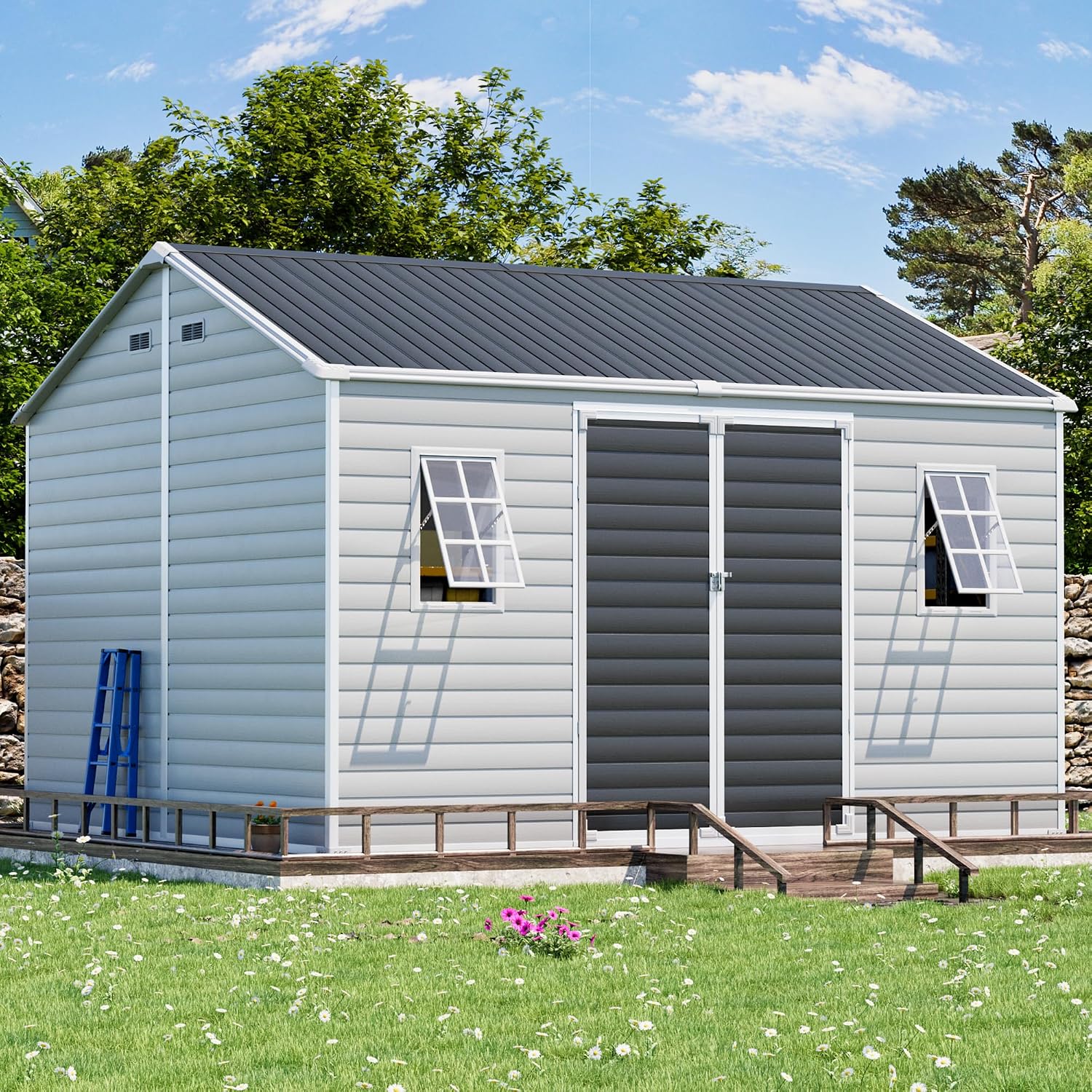 CDCASA 10x12 Resin Shed Review: Honest Pros & Cons 1 CDCASA 10x12 resin shed review unboxing — what comes in the box