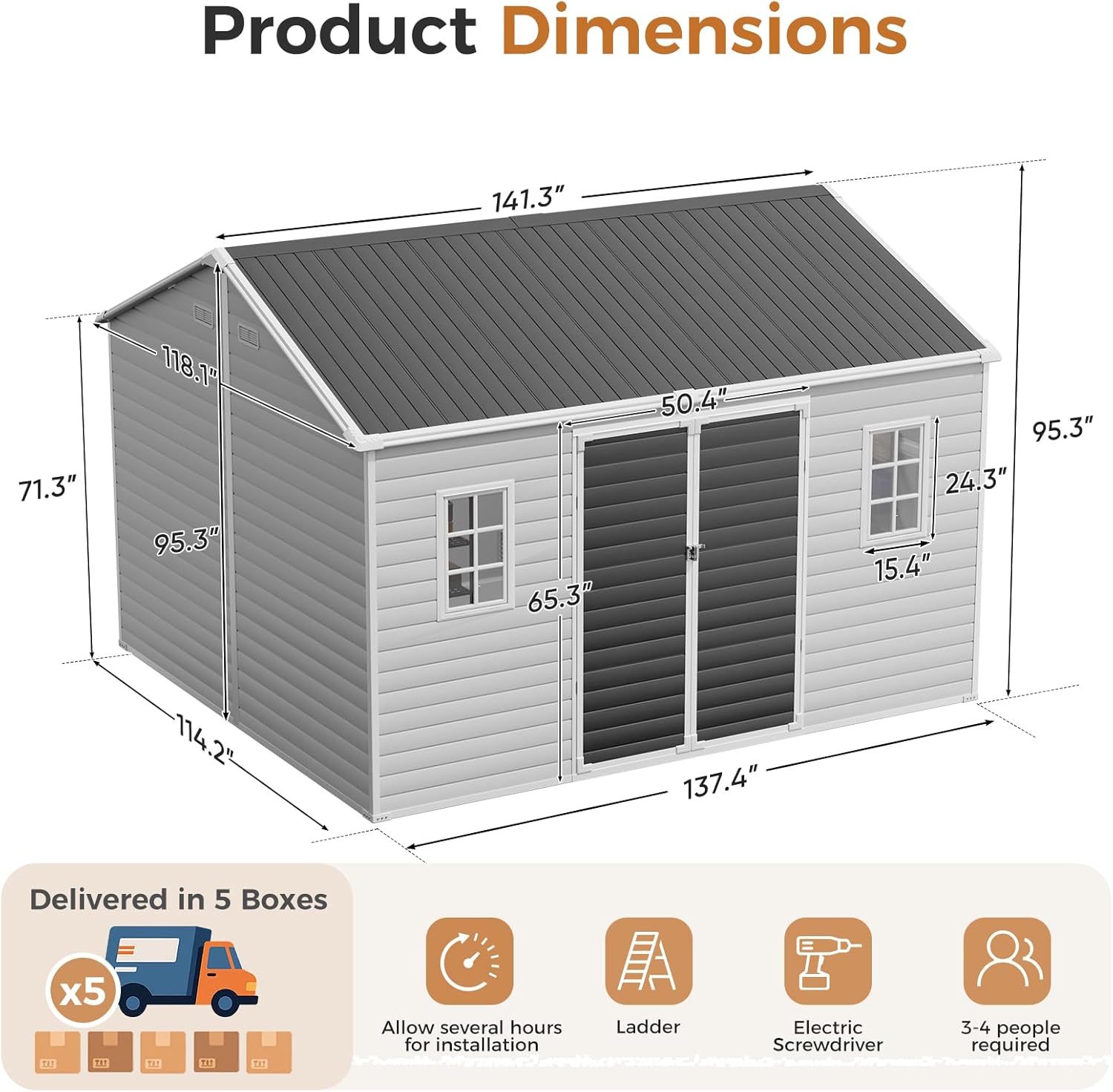 CDCASA 10x12 Resin Shed Review: Honest Pros & Cons 2 CDCASA 10x12 resin shed review key features examined up close