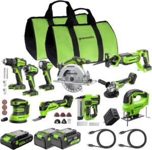 Image 1 of Greenworks 24V brushless 10PC tool review