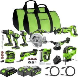 Image 1 of Greenworks 24V brushless 10PC tool review