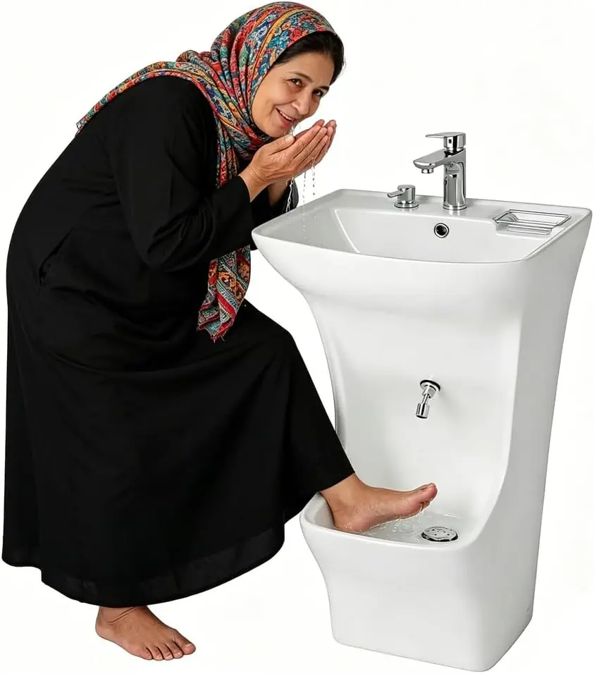 Jiayiyoux Muslim Ceramic Wash Basin Review: Worth Buying? 1 Jiayiyoux Muslim Ceramic Wash Basin review,Jiayiyoux Wudu basin review and rating,is Jiayiyoux wash basin worth buying,Jiayiyoux ablution station review pros cons,Muslim ceramic wash basin review honest opinion,Jiayiyoux Wudu basin review verdict — full unboxing showing every item included