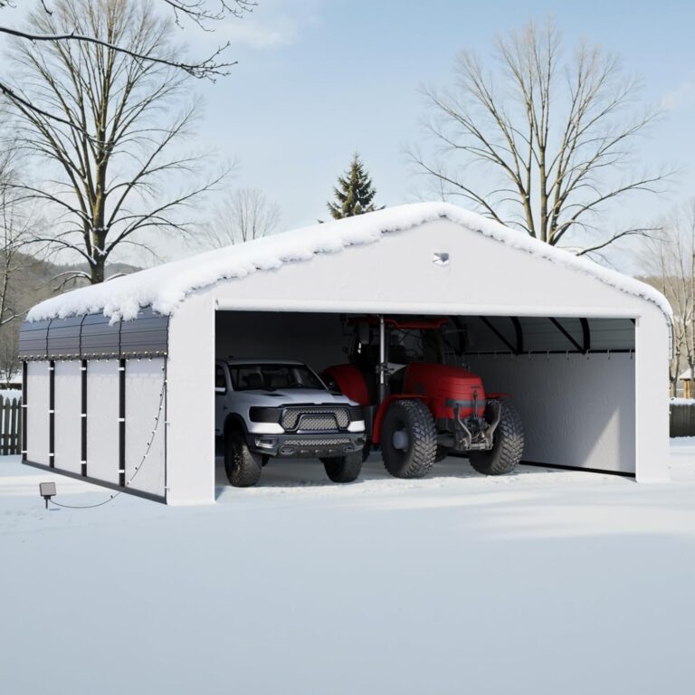 Sannwsg 20x20 Metal Carport Review: Honest Pros & Cons 36 Image 1 of Sannwsg 20x20 metal carport review