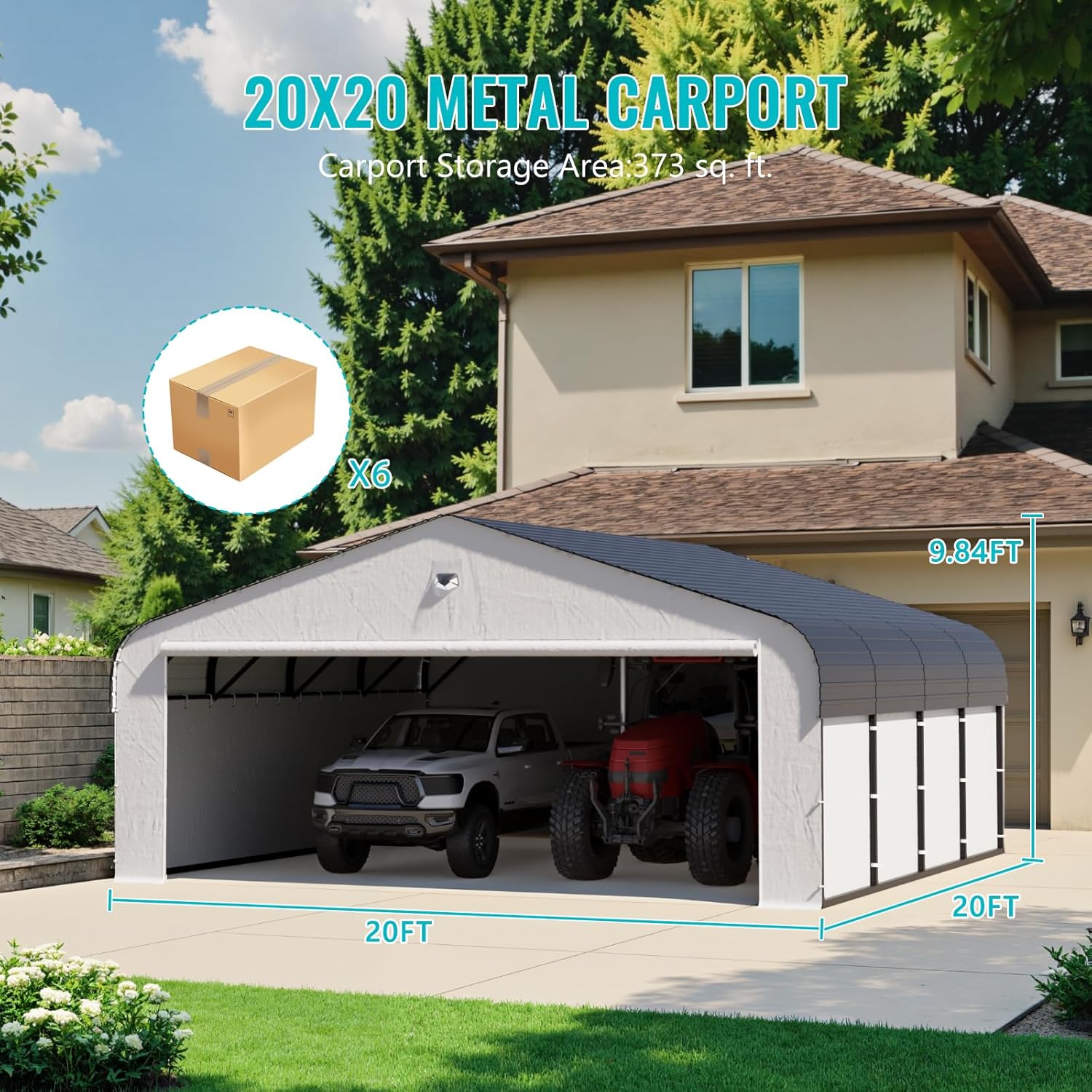 Sannwsg 20x20 Metal Carport Review: Honest Pros & Cons 2 Sannwsg 20x20 metal carport review,Sannwsg carport review and rating,is Sannwsg carport worth buying,Sannwsg 20x20 carport review pros cons,Sannwsg carport review honest opinion,Sannwsg metal carport review verdict unboxing and complete package contents