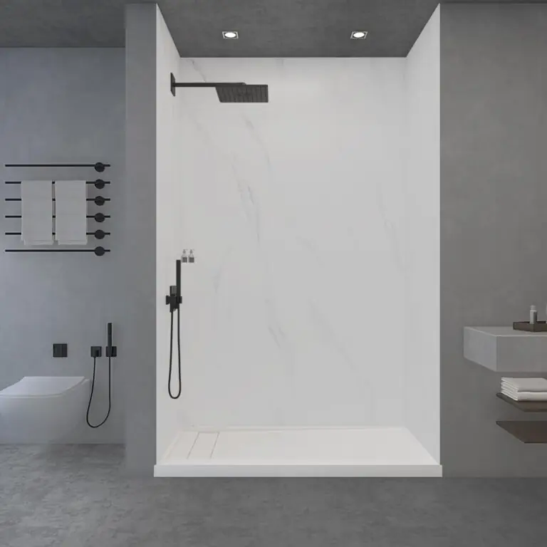 Image 1 of WOODBRIDGE solid surface shower panel kit review