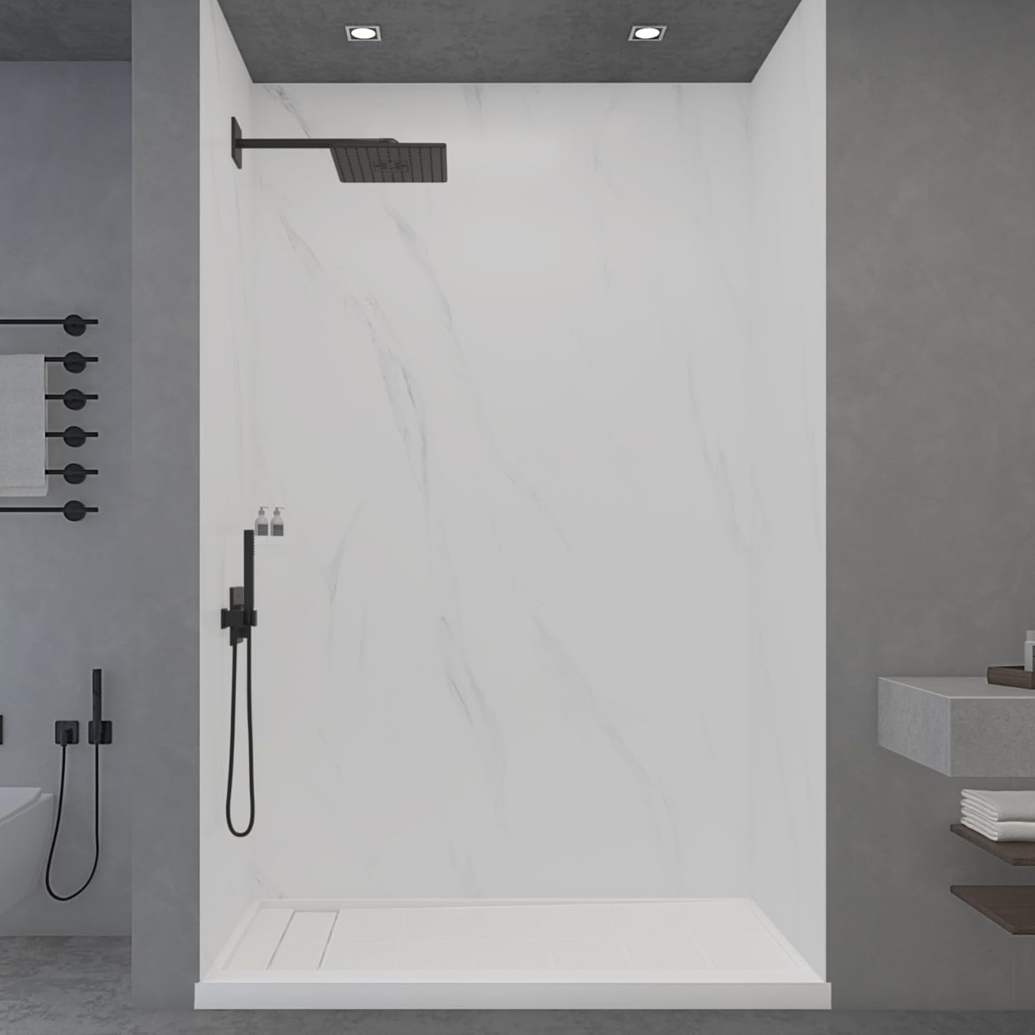 WOODBRIDGE solid surface shower panel kit review,WOODBRIDGE shower panel review and rating,is WOODBRIDGE shower wall kit worth buying,WOODBRIDGE panel kit review pros cons,WOODBRIDGE Carrara white shower surround review honest opinion,WOODBRIDGE solid surface shower kit review verdict real-world performance test results