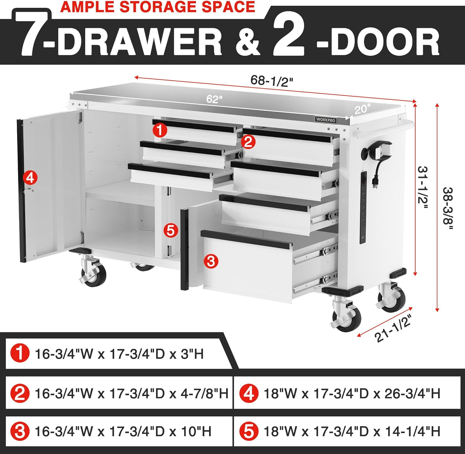 WORKPRO Rolling Tool Chest Review: Worth Buying? 2 WORKPRO rolling tool chest review,WORKPRO tool chest review and rating,is WORKPRO rolling tool chest worth buying,WORKPRO rolling tool chest review pros cons,WORKPRO rolling tool chest review honest opinion,WORKPRO tool storage cabinet review verdict — design and build quality detail