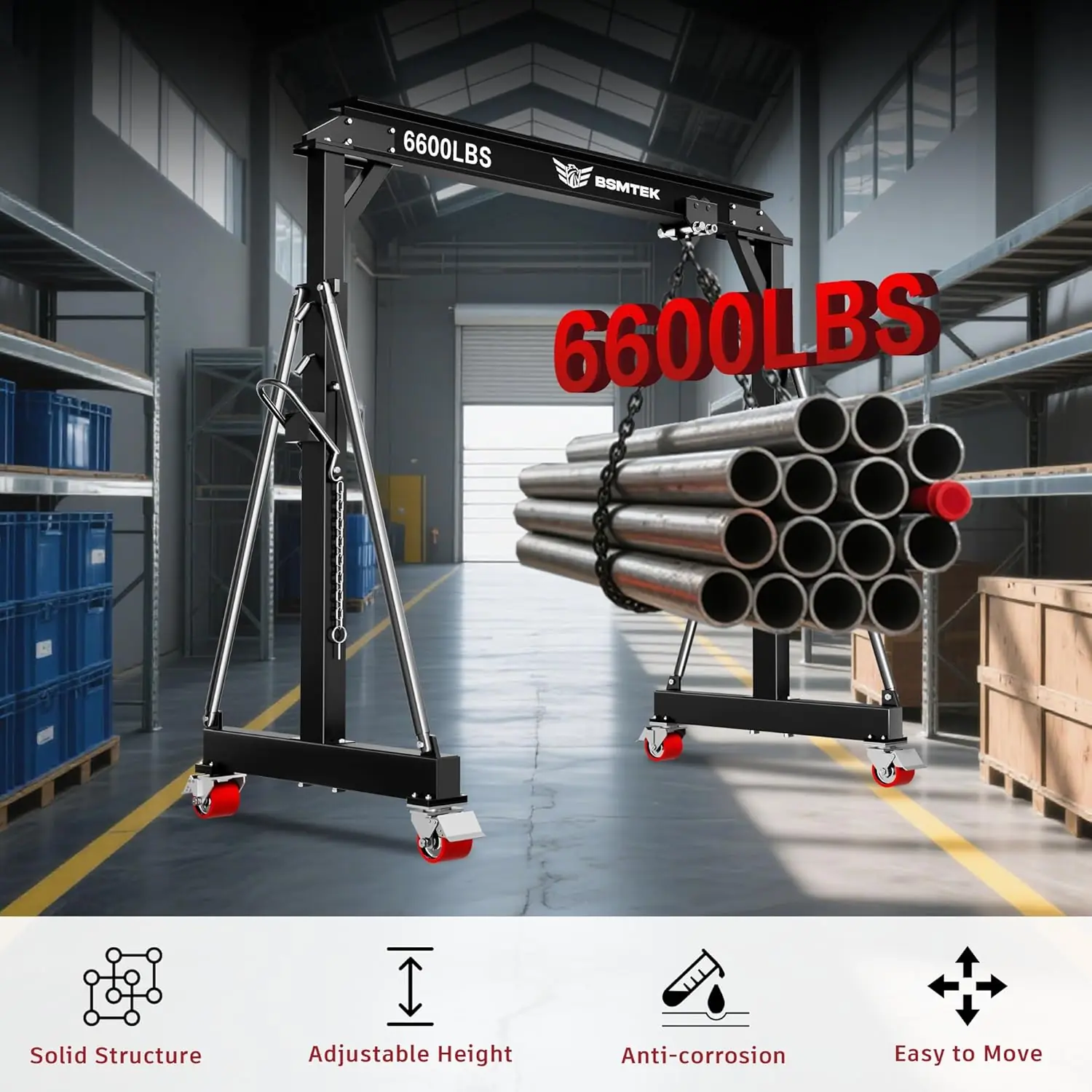 BSMTEK Gantry Crane Review: Pros & Cons, Is It Worth Buying? 3 BSMTEK gantry crane review features in daily use