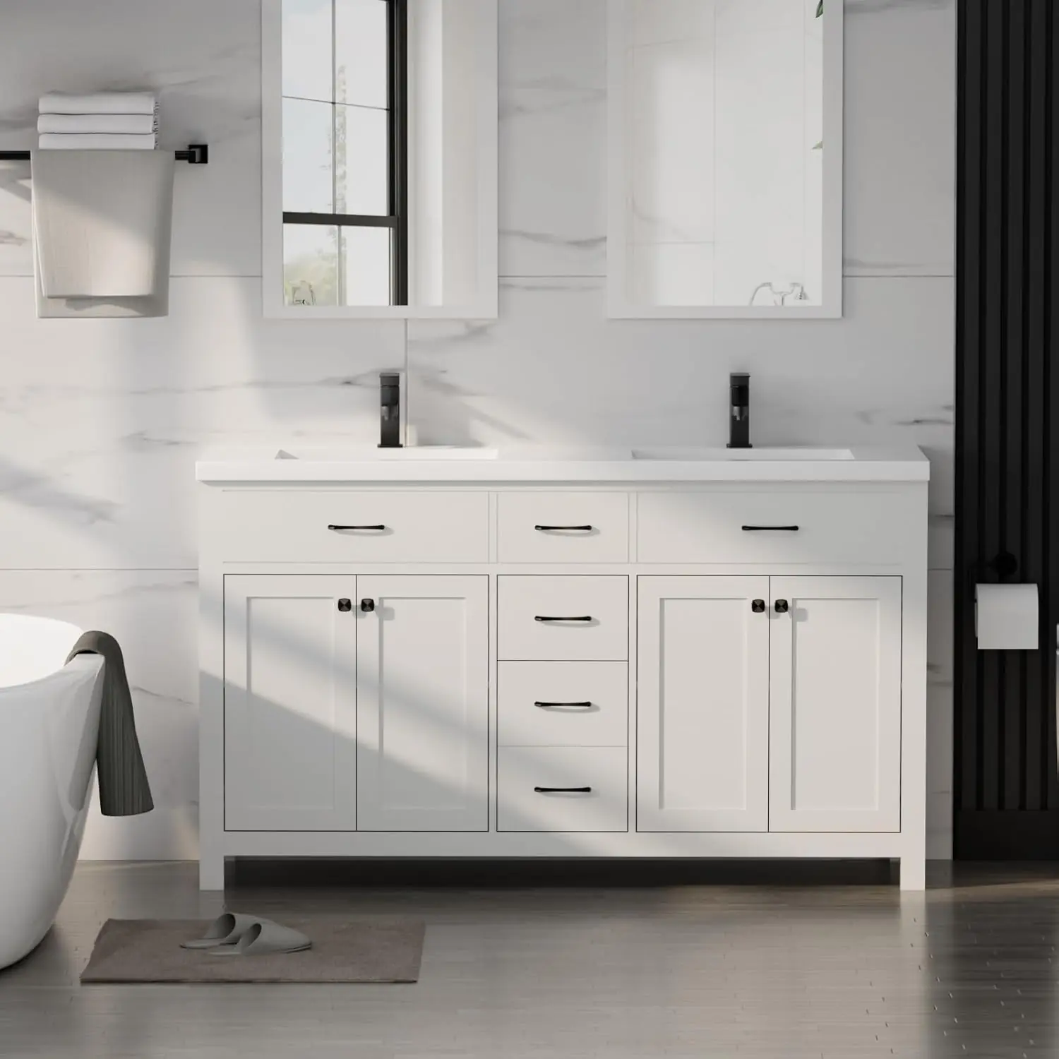 LUCKWIND 60 bathroom vanity review,LUCKWIND bathroom vanity review and rating,is LUCKWIND vanity worth buying,LUCKWIND vanity review pros cons,LUCKWIND 60 vanity review honest opinion,LUCKWIND vanity review verdict build quality and materials close-up