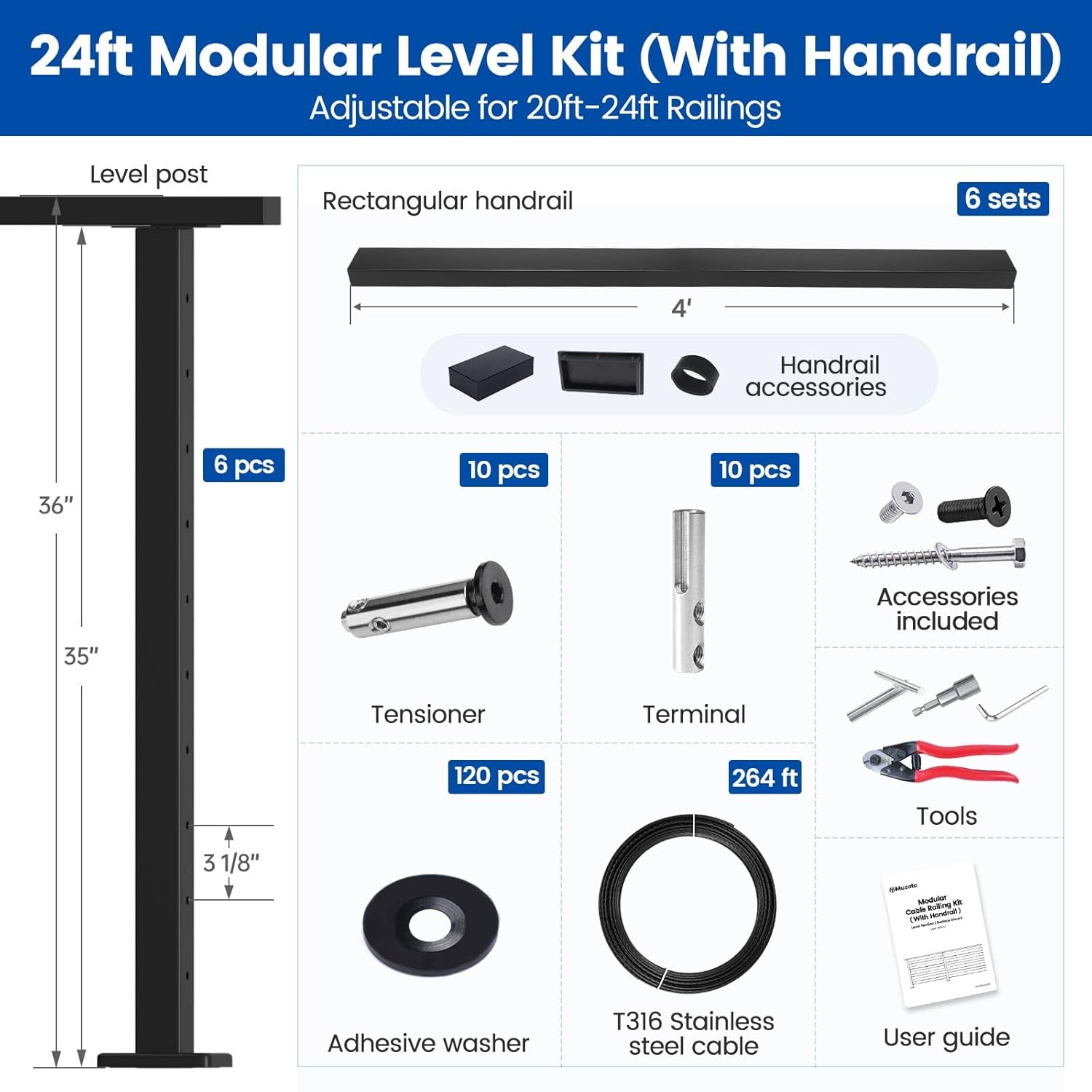 Muzata Cable Railing Kit Review: Honest Pros & Cons 2 Muzata cable railing kit review,Muzata cable railing kit review and rating,is Muzata cable railing kit worth buying,Muzata cable railing kit review pros cons,Muzata cable railing kit review honest opinion,Muzata cable railing kit review verdict key features and specifications overview