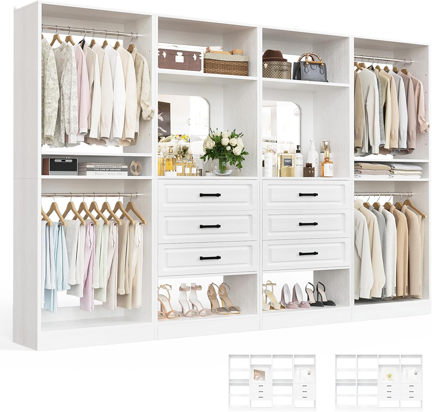 Unikito Closet System Review: Honest Verdict & Pros Cons 1 Unikito closet system review – detailed features and technical specifications of the 100-inch wood closet organizer with drawers and mirror