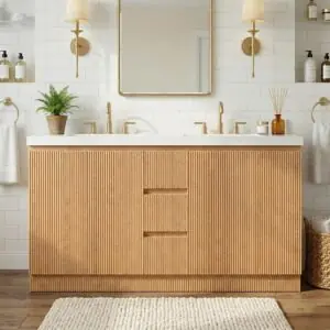 Image 1 of Virubi 60 inch double bathroom vanity review